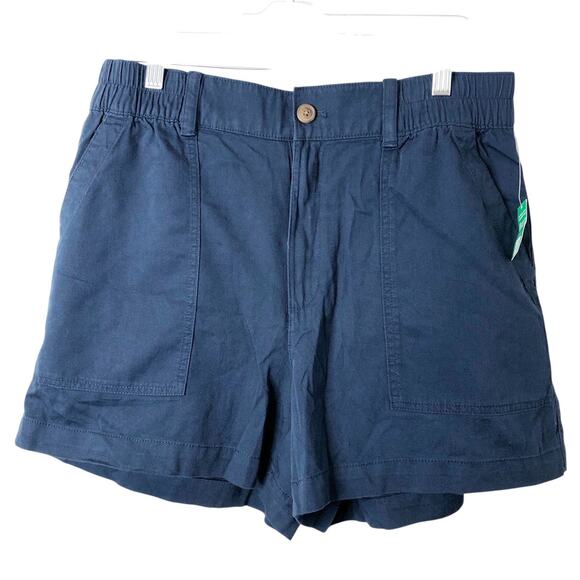 Gap NWT Women's Easy Utility Navy Blue Shorts Size 12 - Picture 1 of 8